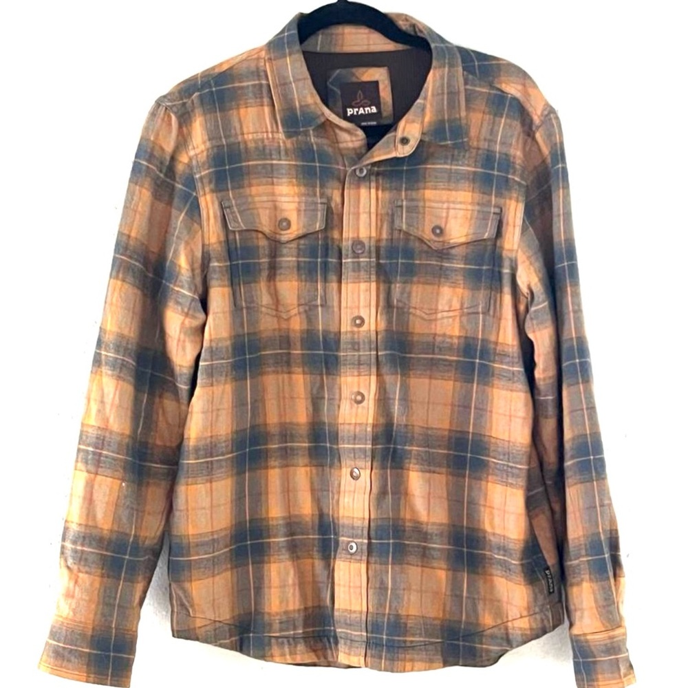 Prana Multicolor Plaid Shirt Size Small
